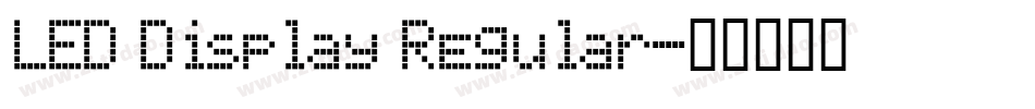 LED Display Regular字体转换